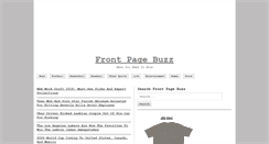 Desktop Screenshot of frontpagebuzz.com